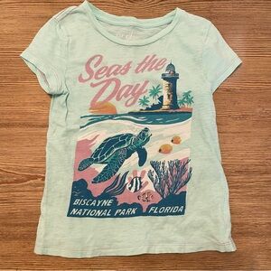 Peek Vacation 'Seas the Day' Sea Turtle Graphic Tee - Light Aqua